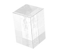 Zerodeko Crystal Anatomical Model Cube with 3d Human Skeleton Heart Lungs Brain Teeth Engraved Glass Figure Science Decor Educational Tool for Medical Students and Doctors