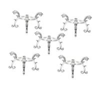 Zerodeko Crystal Ball Display Stand Metal Sphere Holder Alloy Base for Home Decor Desktop Ornament 5pcs Silver Tone Sphere Stands for Display