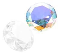 Zerodeko Crystal Glass Diamond Photo Props with Elegant and Delicate Style Showcase Decorations 2pcs for Manicure Nail Art for Wedding or Studio