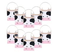 Zerodeko Cute Cartoon Animal Treat Boxes Lightweight Paper Party Favor Boxes 10pcs with Handle Resistant to Deformation, for Birthday Parties and Picnics