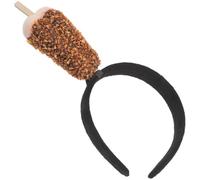 Zerodeko Cute Coffee Ice Cream Headband for Women and Teens, Plastic Playful Hairband with Embellished Cartoon Dessert Design, for Summer Tropical Parties and Family Gatherings