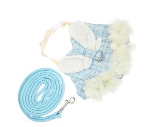 Zerodeko Cute Harness and Leash for Pet Rabbit with Sleeveless Cotton Vest Design, Easy to Put and Take, for Daily Walks and Outdoor Adventures