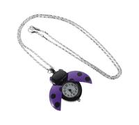 Zerodeko Cute Ladybug Pendant Watch for Lightweight Alloy and Glass Pocket Watch Necklace with Vintage Design for Cosplay Events and Vintage-Themed Parties