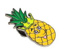 Zerodeko Cute Pineapple Enamel Lapel Pin for Women Metal Alloy Brooches with Cartoon Fruit Design, Secure and Deformation Resistant, for Backpacks and Shirts on Pineapple Shirt Day