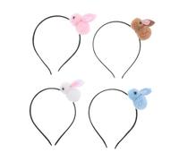 Zerodeko Cute Plush Rabbit Headband Easter Bunny Headwear Set for Family Party Supplies Kid's Toy