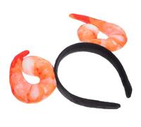 Zerodeko Cute Realistic Shrimp Hairband Novelty Shrimp Headband Creative Simulated Hair Hoop for Funny Costume Women's Hair Accessories