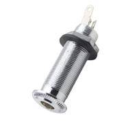 Zerodeko Cylinder Guitar Jack Socket Silver Long Strip Output Jack for Electric Guitar and Bass, Professional Barrel Input Connector for Amplifier Gear