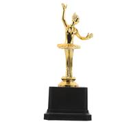 Zerodeko Dance Contest Trophy Award Cup, Small Golden Plastic 18.5cm | Lightweight 7.28x2.76x2.76 in Size, Easy Handling, Safe Transport, Team Celebrations
