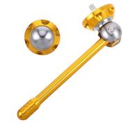 Zerodeko Decorative Plate Antenna in Golden Aluminium Alloy with Unique Design, Wide Compatibility, and Improved Visibility for Scooter and DIY Accessories