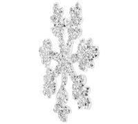 Zerodeko Delicate Snowflake Rhinestone Patch Silver Crystal DIY Decorative Coat Applique for Clothes Pants Backpacks Skin-Friendly Embellishment for Winter Fashion