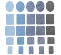 Zerodeko Denim Patches for Clothes Repair and Decoration, Rectangular and Circular Shapes, Reinforce and Mend Clothes, for Festival Wear Refreshing and Unique Style