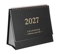 Zerodeko Desk Calendar with Twin Wire Binding, Decorative Paper Standing Flip Calendar, Monthly Planner Layout for Home and Classroom Use, for Professionals and Teachers