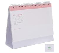 Zerodeko Desktop Standing Calendar 2026-2027 with Minimalist Green Design, Space Efficient Paper and Metal Material, Compact Structure for Study Rooms and Office Use, Monthly Planner