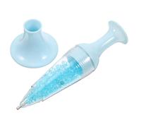 Zerodeko Diamond Art Pen Rhinestone Applicator Stylus Blue Plastic Vase-shaped Dotting Tool Multifunctional Use Accurate Placement for Creative Projects on The Go
