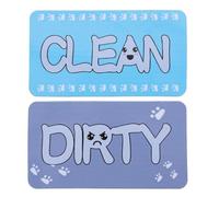 Zerodeko Dishwasher Magnet Cleaning Sign Double Side Clean Indicator for Home and Laundry Room, Abs Material with Easy One-Hand Flip and Anti-Fall Design for Dryers and Dishwashers