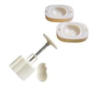 Zerodeko DIY Moon Cake Molds Easy to Clean and Reusable 2pcs with Pp and Stainless Steel Material Kitchen Gadget for Baking Pastries for Handmade Mooncake Making