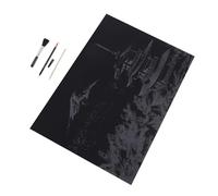 Zerodeko DIY Scratching Stick 4pcs with Kit Picture and Bamboo Scratch Gold-Plated Pen Drawing on Paperboard, Artistic and Decorative Craft to Hang for Night View the Wall