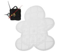 Zerodeko DIY Silicone Clock Mold Set with Gingerbread Man Design and Movement Creative Christmas Wall Clock Craft Kit for Epoxy Casting and Handmade