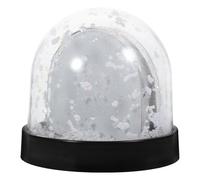 Zerodeko DIY Sublimation Snow Globe Photo Frame with Black Base, Blank Mini Snow Globe for Birthday and Holiday Decoration, Photo Insert Display Snowglobe for Christmas Home Décor