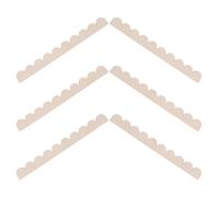 Zerodeko DIY Unfinished Scalloped Wood Trim 6Pcs for Home Cabinet Wall Shelf Door Frame Border with Decorative Edge Suitable for Indoor Decoration