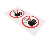 Zerodeko Do Not Safety Warning Sign Stickers with Pattern Visible from Far 2pcs Self Adhesive Pvc Labels for Smooth Areas and Outdoor Use