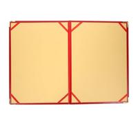 Zerodeko Document Organizer Portfolio Folder Red Leather Contract Signing Folder for Professional Use
