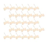 Zerodeko Dog Bone Wooden Cutouts Multi-Function Wooden Dog Bone Tag Packing Tag Beige Wood with Smooth Surface Can Be Drawn for Handicrafts and Reminders