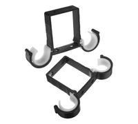 Zerodeko Double Curtain Rod Brackets Ceiling Mount 2pcs Heavy-duty Aluminum Alloy Curtain Rod Holder Dual Track Support for Blackout Thermal Drapes