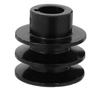 Zerodeko Double Groove V-belt Pulley Rope Pulley Cast Iron Black for Gas Engine Water Pump Replacement, Sheave for V-belt