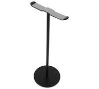 Zerodeko Double Headphone Stand Metal Head Phone Stand Multifunctional Design Sl lack Iron Holder Versatile Placement for Office and Next to Your Tv