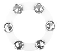 Zerodeko Double Row Silver Silicone Hi-hat Tambourine with Cymbals for Drum Foot Percussion Instrument for Beginners and Professional Jazz Drummers Rich Sound Effect