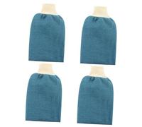 Zerodeko Double-sided Exfoliating Bath Gloves 4pcs Thickened Wash Mitts for Home Shower Use Random Color Personal Care Bathing Accessories