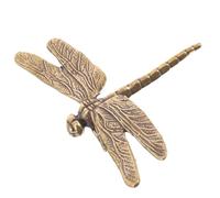 Zerodeko Dragonfly Brass Decorative Figurine 2.95In Copper Finish Ornament for Desktop and Housewarming