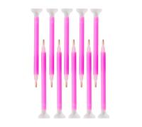 Zerodeko Dual End Beads Painting Tool Pen Suitable for Square round Diamond Shapes 10pcs Plastic Embroidery Pens with Suction Cups for Cross Stitch and Mobile Phone Decoration