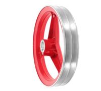 Zerodeko Dual Groove Agricultural Belt Pulley for Three-cylinder Piston Pump, Metal Sprayer Pump Replacement Sheave Wheel Measuring 18x18x3cm, for Fieldwork and Intensive Spraying Tasks