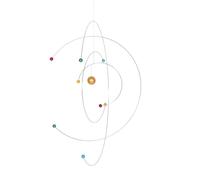 Zerodeko Dynamic Atom Structure Hanging Mobile for Science Decor Metal Material with Versatile Application for Classroom Science Projects