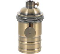 Zerodeko E26/E27 Retro Style Aluminum Light Bulb Socket Holder Lamp Base with Antique Bronze Finish for Ceiling Light Fixture Replacement