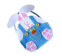 Zerodeko Easter Candy Storage Pouch Blue Cartoon Bunny Cloth Bag 1Pcs for Party Treats and Present Wrapping