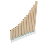 Zerodeko Educational 16-Note C Key Pan Flute for Beginners, White Resin Multifunctional Portable Panpipes, Student Musical Instrument for School and Practice