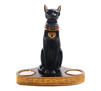 Zerodeko Egyptian Candlestick Home Decoration Candle Holder Decoration Vintage Home Decor Desk Top Decor Egyptian Goddess Statue Egypt Cat Sculpture European Style Candlestick Rural