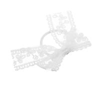 Zerodeko Elastic Hair Scrunchies Lace Bow Hair Scrunchie Soft Fabric Material Elegant Chic Fashionable Design for Women Daily Life and Parties