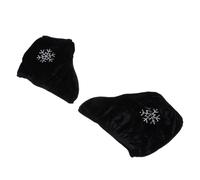 Zerodeko Elastic Ice Skate Boot Covers Black M Size with Flocking Korean Velvet Fabric, Figure Skate Shoe Protectors Sleeve for Indoor and Outdoor Ice Skating Accessories