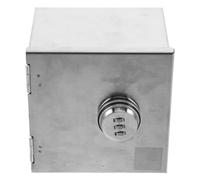 Zerodeko Electrical Outlet Lockbox Outdoor Electrical Outlet Lock Box Stainless Steel Silver Weatherproof Tamper-resistant Protective Cover for Patio and Outdoor Use
