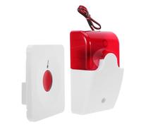 Zerodeko Emergency Help Button for Elderly Bathroom with DC12V Wired Alarm, Sound and Light Buzzer, 2 Reset Switches, Elderly Emergency Call System for Home Care and Disabled Assistance