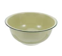 Zerodeko Enamel Bowl Vintage Thickened 10 Inch Retro Enamelware Basin for Kitchen Dough Mixing Soup Serving Fruit Storage