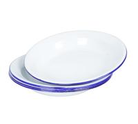 Zerodeko Enamel Plates |Set of 4Pcs |5.51in/14cm| Food Dishes Fruit Snack Dessert Plates, Microwave, Oven, and Dishwasher Safe, Opal Dinnerware Set, Lightweight