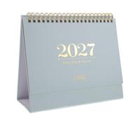 Zerodeko English Calendar 2027, Academic Monthly Flip Planner, Blue