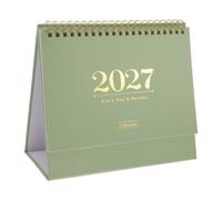 Zerodeko English Calendar 2027, Academic Monthly Flip Planner, Green