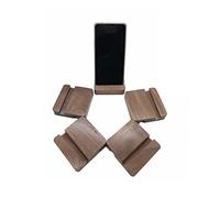 Zerodeko Ergonomic Black Walnut Wooden Phone Holder Desktop Stand Creative Mobile Support for Video Watching Reading and Video Calls Cell Phone Stand for Office Kitchen Nightstand