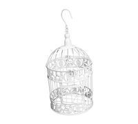 Zerodeko European Style Iron Birdcage Adornment for Weddings and Parties White Decorative Birdcage Ornament Versatile Table Centerpiece for Home Decor and Events